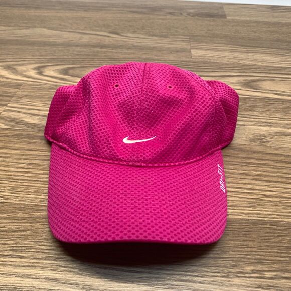 Nike Tailwind Dri-Fit Womens Hat Running Pink Cap White Swoosh Adjustable - Picture 1 of 8
